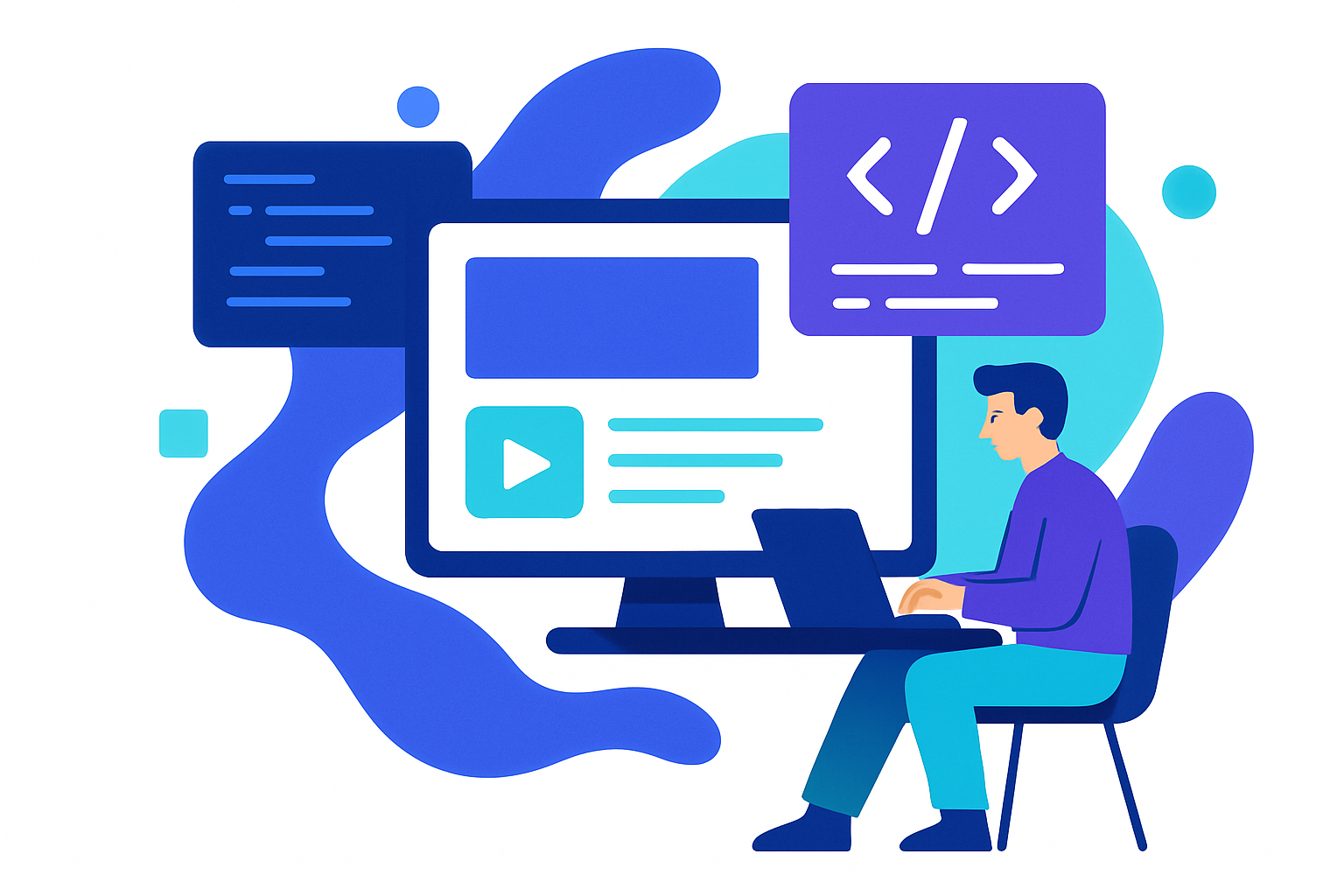 Ilustração de desenvolvimento web